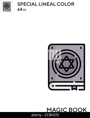 Magic book special lineal color vector icon. Magic book icons for your business project Stock Vector
