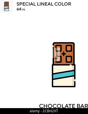 Chocolate bar Special lineal color vector icon. Chocolate bar icons for ...