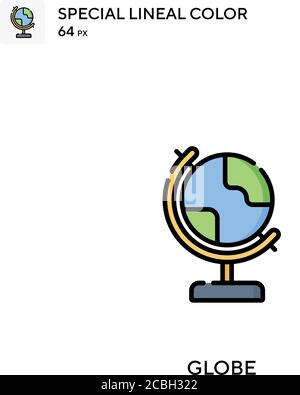 Globe special lineal color vector icon. Globe icons for your business project Stock Vector