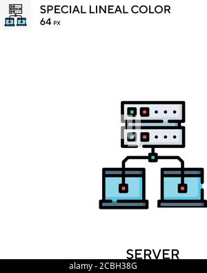 Server special lineal color vector icon. Server icons for your business project Stock Vector