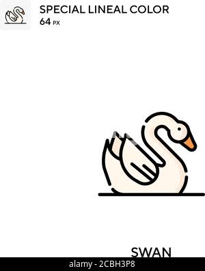Swan special lineal color vector icon. Swan icons for your business project Stock Vector