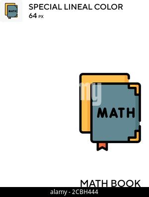 Math book special lineal color vector icon. Math book icons for your business project Stock Vector