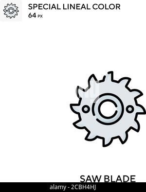 Saw blade special lineal color vector icon. Saw blade icons for your business project Stock Vector