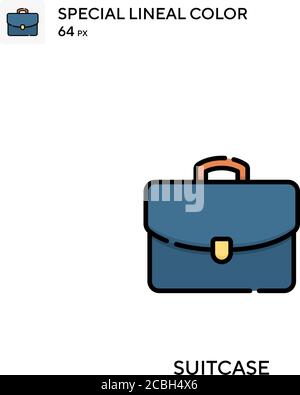 Suitcase special lineal color vector icon. Suitcase icons for your business project Stock Vector