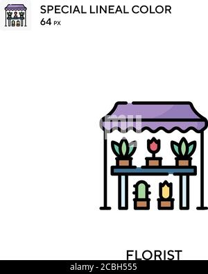 Florist special lineal color vector icon. Florist icons for your business project Stock Vector
