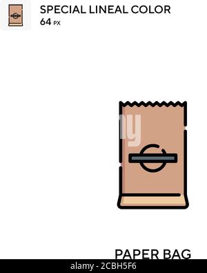 Lunch bag special lineal color vector icon. Lunch bag icons for your ...