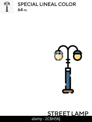 Street lamp Special lineal color vector icon. Illustration symbol ...