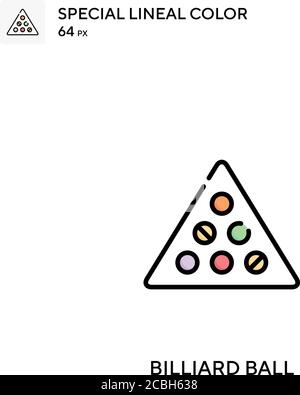 Billiard ball special lineal color vector icon. Billiard ball icons for your business project Stock Vector