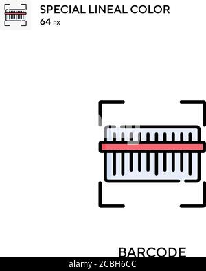 Barcode special lineal color vector icon. Barcode icons for your business project Stock Vector