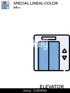 Elevator special lineal color vector icon. Elevator icons for your business project Stock Vector