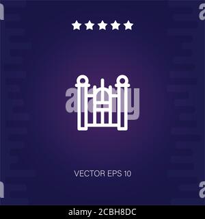 gate vector icon modern illustration Stock Vector