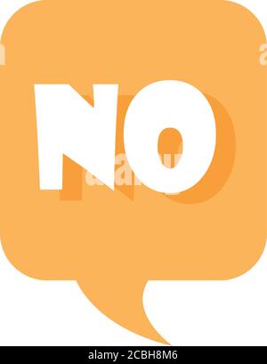 slang bubbles, no yellow bubble over white background, flat icon design vector illustration Stock Vector