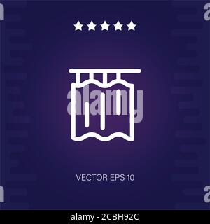 shower curtains vector icon modern illustration Stock Vector
