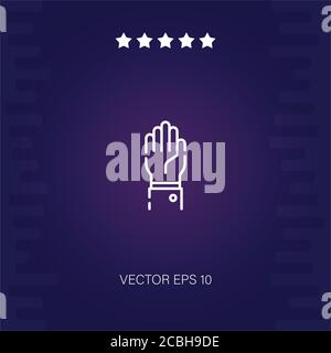 raise hand vector icon modern illustration Stock Vector