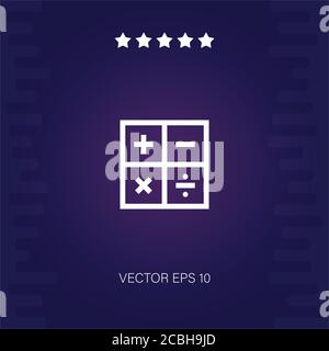 maths vector icon modern illustration Stock Vector