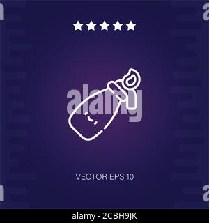 molotov cocktail vector icon modern illustration Stock Vector