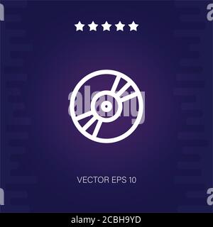 cd burning vector icon modern illustration Stock Vector