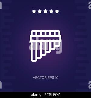 pan flute vector icon modern illustration Stock Vector