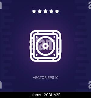 subwoofer vector icon modern illustration Stock Vector