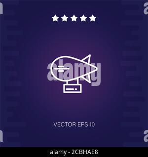 zeppelin vector icon modern illustration Stock Vector