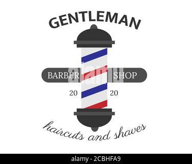 Illustration vector design of barbershop logo template Stock Vector