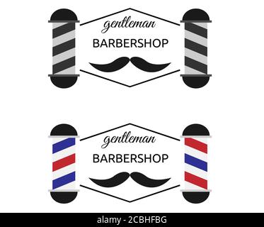 Illustration vector design of barber shop logo Stock Vector