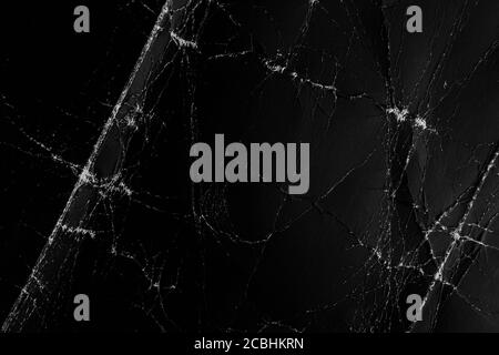 Black paper background. Old and crumpled Stock Photo
