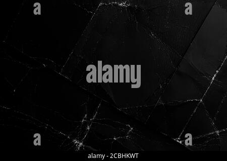 Background made of black crumpled paper. Abstract dramatic view Stock Photo
