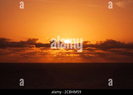 Beautiful sunrise over the sea in Australia Stock Photo