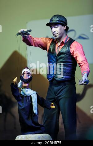 Turkish Street puppet show at the Global Village Dubai Stock Photo