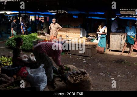 Activity in famous Chalai market in Trivandrum, kerala Stock Photo