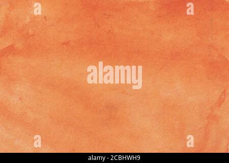 Abstract orange watercolor painting textured paper background Stock Photo