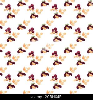 Seamless pattern of nuts , for wrapping paper, wallpaper, fabric pattern, backdrop, print, gift wrap, cover of notebook, envelope Stock Vector