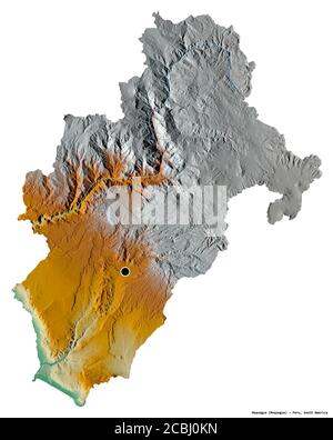 A 3D rendering of the topographic Peru map hypsometric elevation tint ...