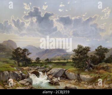 Rose Julius Karl - Landscape near Abtenau Salzkammergut - German School - 19th and Early 20th Century Stock Photo