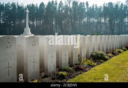 Berlin, Germany 1939 -1945 Commonwealth War Graves Commission Cemetery - Royal Air Force soldier Stock Photo