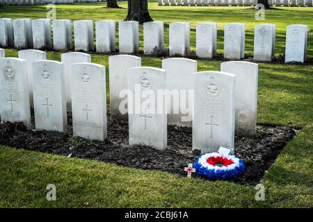 Berlin, Germany 1939 -1945 Commonwealth War Graves Commission Cemetery - Royal Air Force soldier Stock Photo