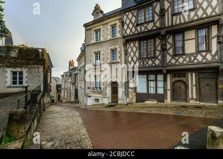 France, Loir et Cher, Loire Valley listed as World Heritage by UNESCO, Blois, Rue Pierre De Blois in the historic district // France, Loir-et-Cher (41