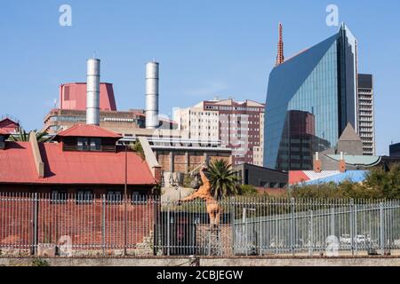 Newtown, Johannesburg, South Africa May 17 2015: view from the Worker's Museum of the skyline of Newtown, Johannesburg. Stock Photo