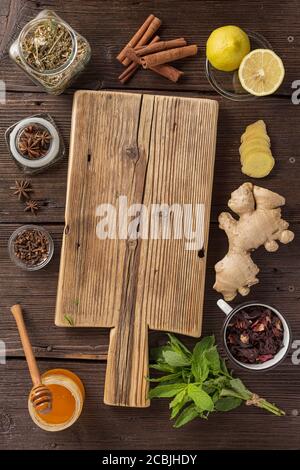 Traditional medicine, old recipes for traditional medicine. Traditional chinese herbs used in alternative herbal medicine. Stock Photo