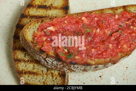 Strandzhanka -Princesa s kajma, traditional Bulgarian snack originating from the Burgas area. Stock Photo