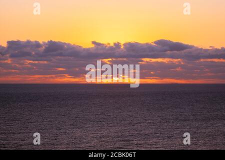 Beautiful sunrise over the sea in Australia Stock Photo