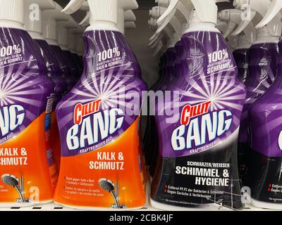 Cillit Bang Liquid Cleaner in the Bathroom, Shallow Depth of Field.  Editorial Image - Image of cillit, brand: 149371375
