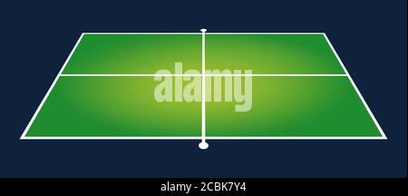 Perspective Ping pong table vector design illustration isolated on dark background Stock Vector
