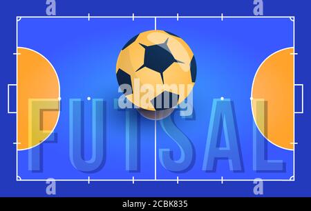 Futsal field on phone screen online concept vector flat isometric illustration. Online futsal flat isometric vector concept. Stock Vector
