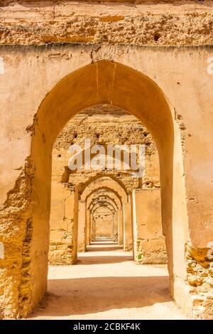 Meknes Royal Stables of the romans, Morocco Stock Photo