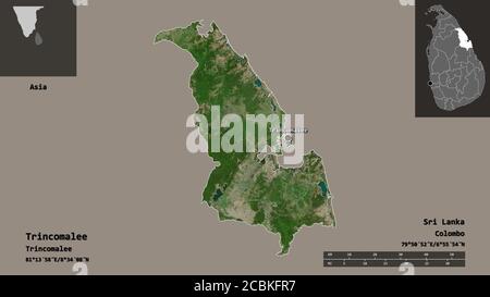 Sri Lanka Map With Distance Shape Of Trincomalee, District Of Sri Lanka, And Its Capital. Distance  Scale, Previews And Labels. Bilevel Elevation Map. 3D Rendering Stock Photo  - Alamy