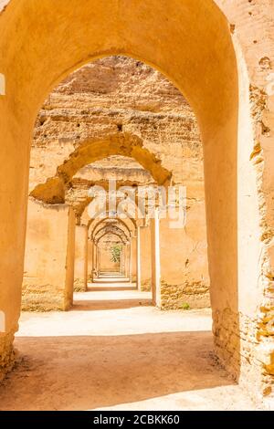 Meknes Royal Stables of the romans, Morocco Stock Photo