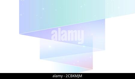 Northern lights abstract vector background isolated on white - modern geometric shapes Stock Vector