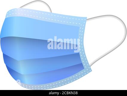blue protective medical face mask symbol vector illustration Stock Vector